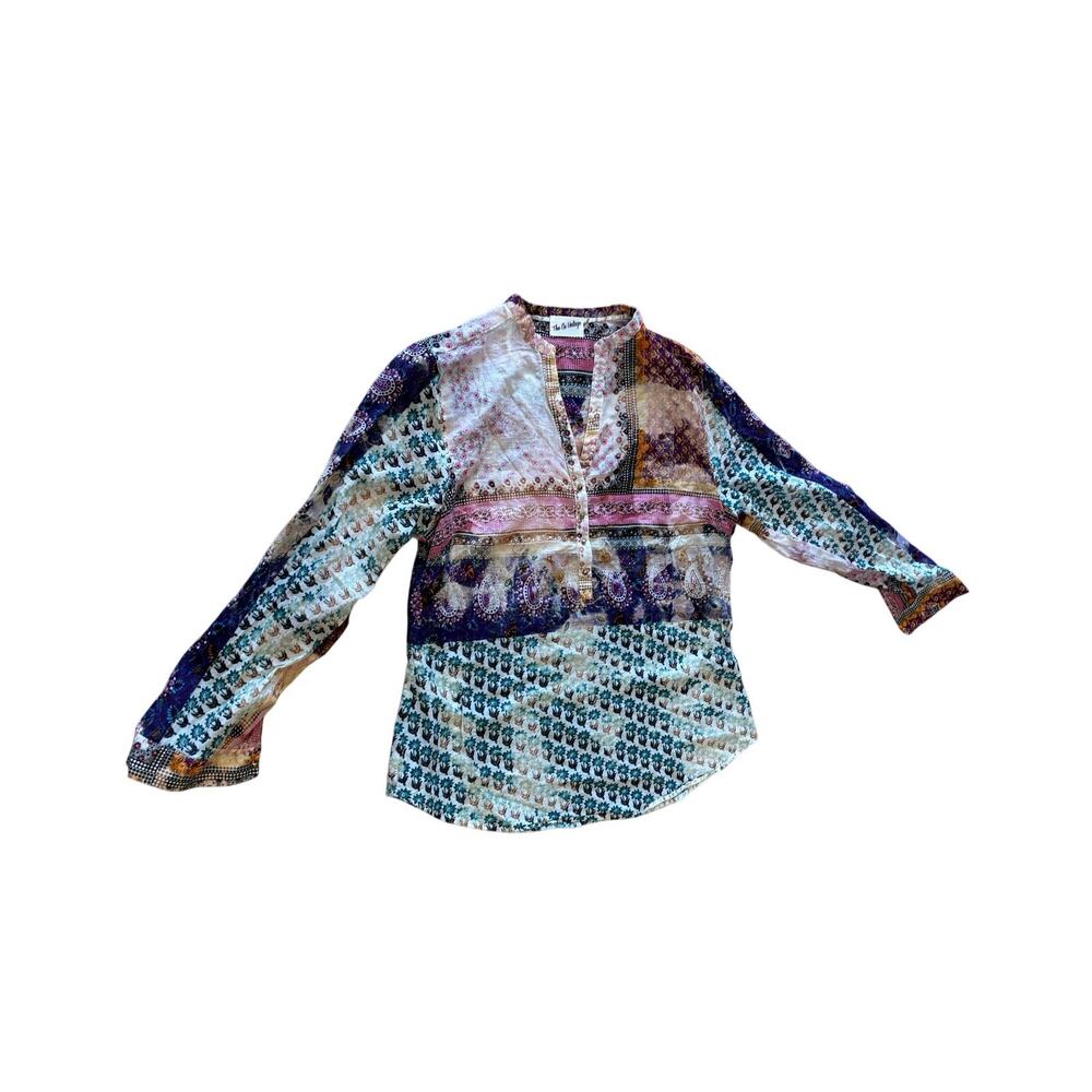 The Nu Vintage, Mixed Print Blouse, NWOT, Small - Picture 2 of 7